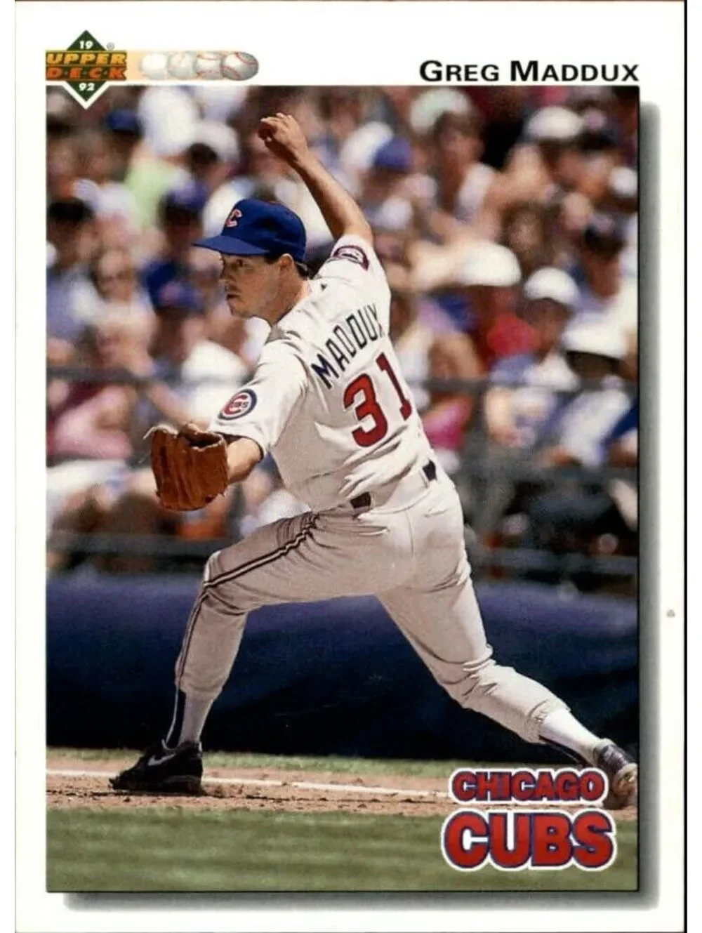 Greg Maddux 1992 Upper Deck MLB #353 Baseball Card Chicago Cubs